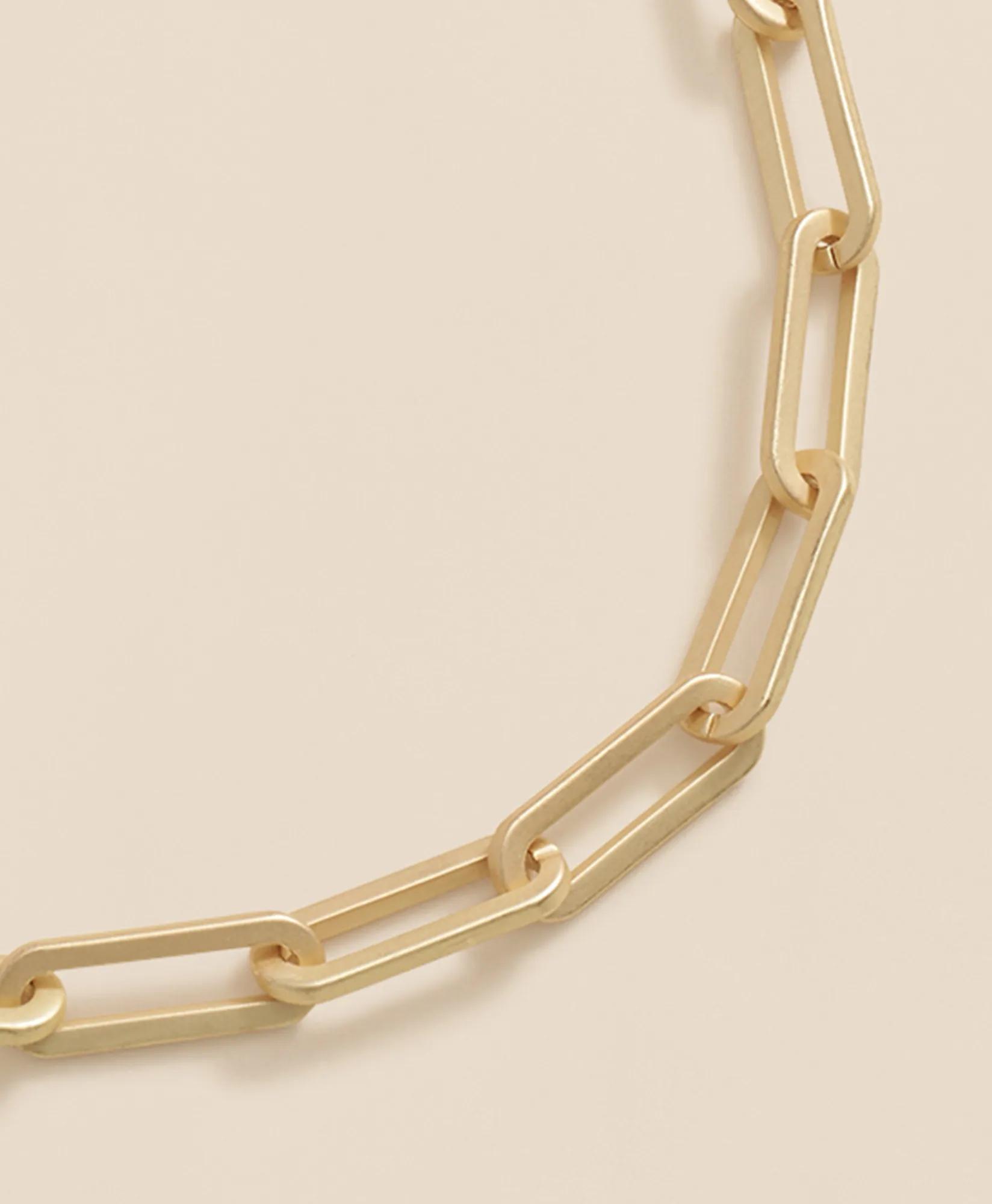 Loni Paul Paperclip Layering Chain in Matte 14K Plated Gold