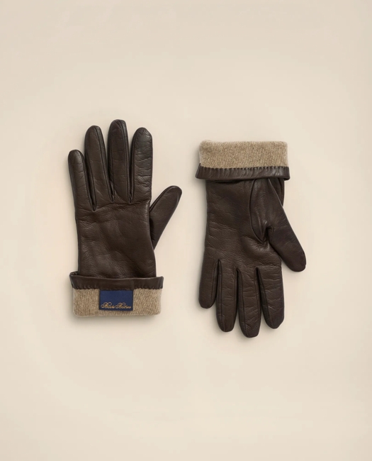 Lambskin Gloves with Cashmere Lining - Brown