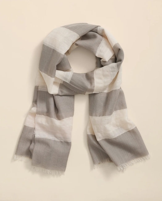 Wool-Silk Blend Shimmer Scarf