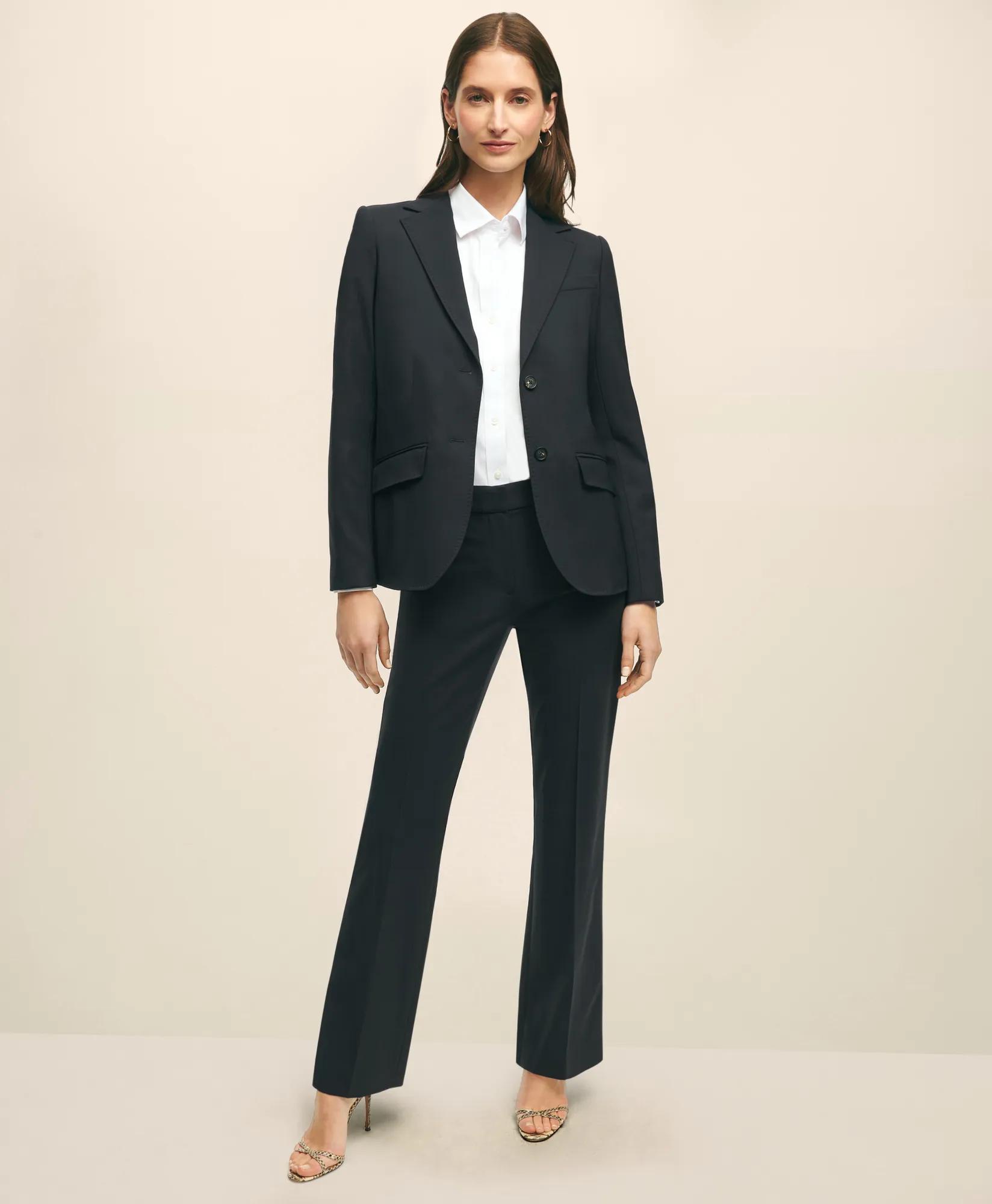The Essentials Stretch Wool Jacket - Black