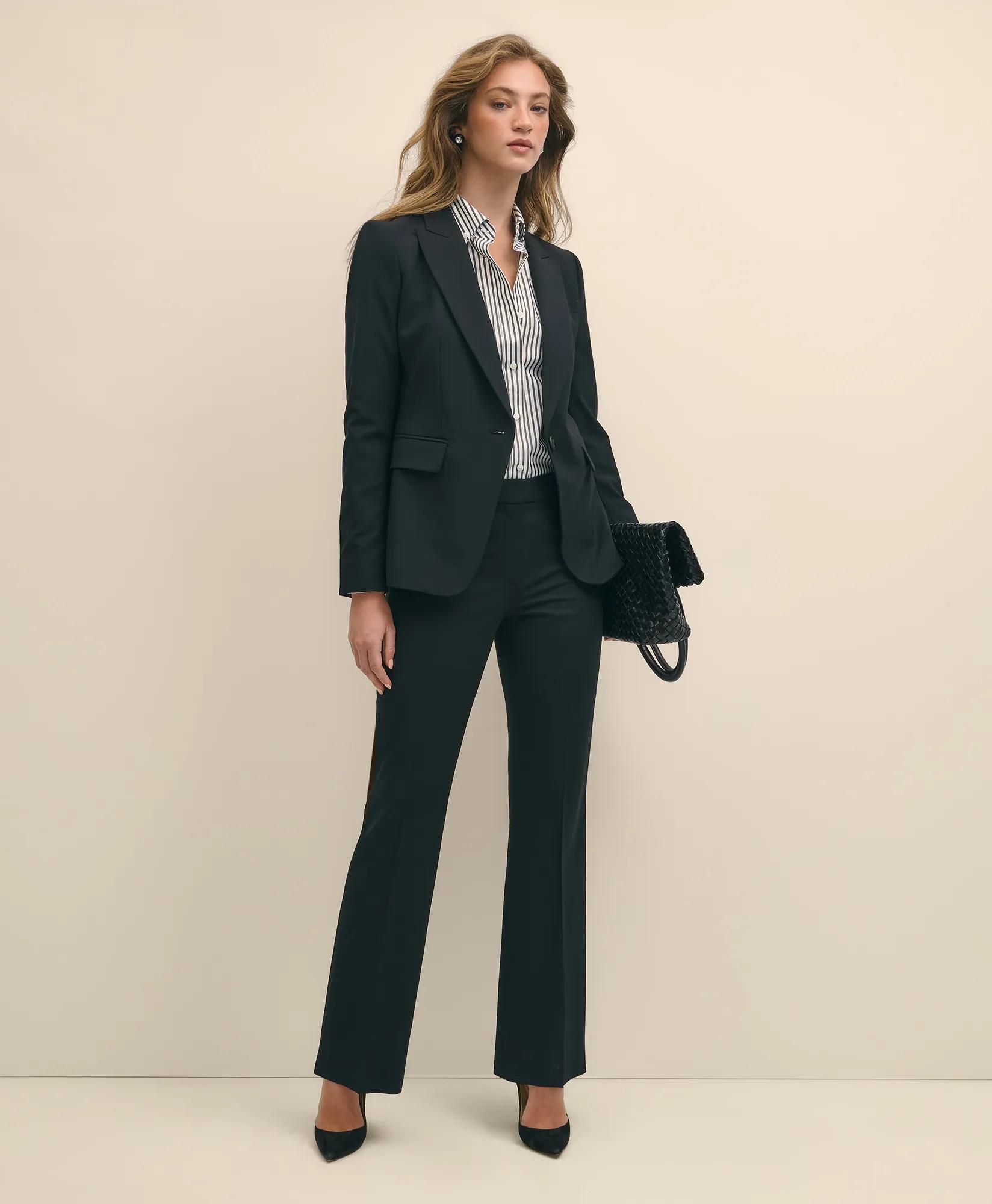 The Essentials Single-Breasted Peak Lapel in Wool Blend