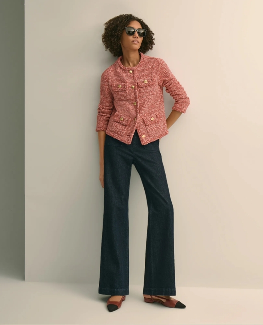 Cotton Blend Tweed Jacket