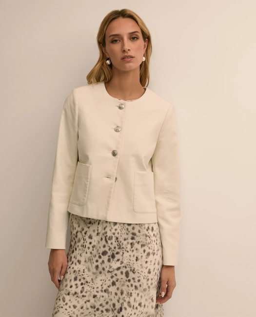 Cotton Blend Velveteen Jacket