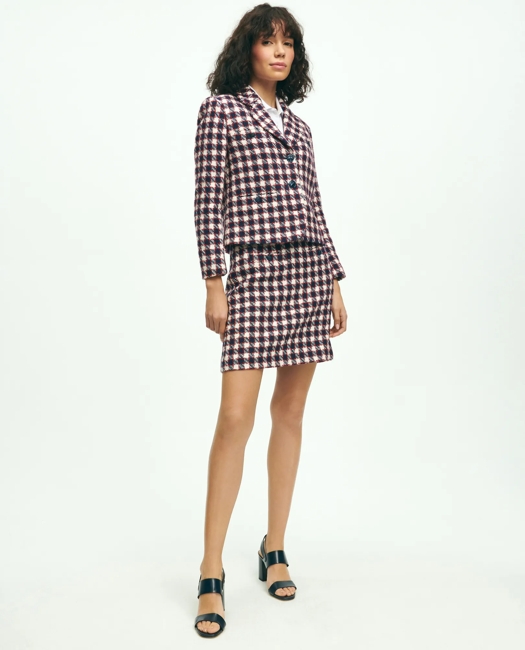 Cotton Blend Boucle Skirt