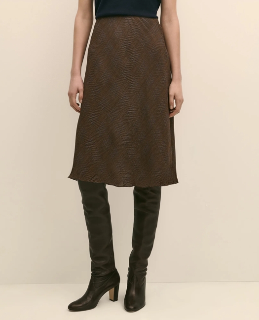 Chiffon Plaid Skirt