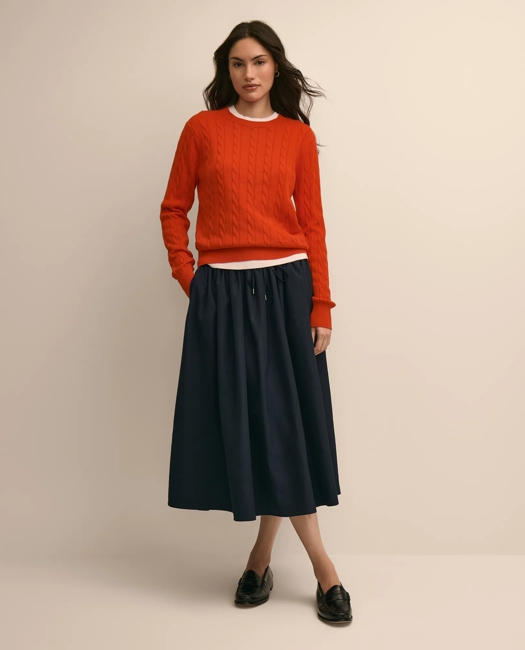 Taffeta Water-Resistant Drawstring Circle Skirt