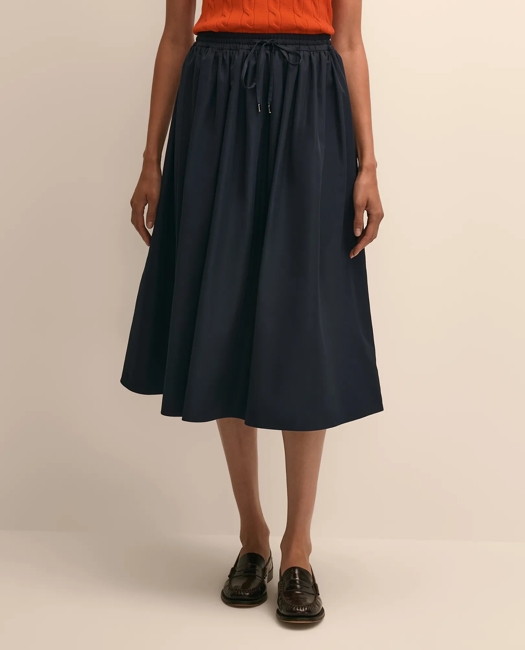 Taffeta Water-Resistant Drawstring Circle Skirt