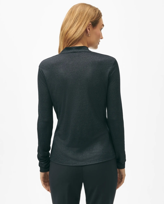 Faux Wrap Long-Sleeve Top