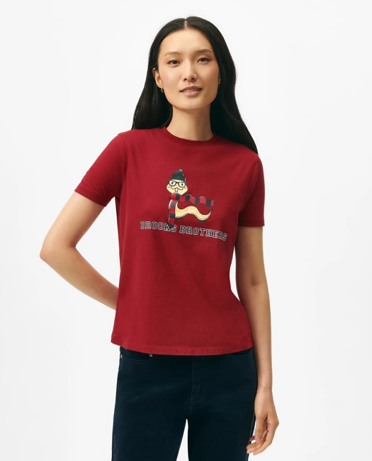 Lunar New Year Cotton Snake Motif T-Shirt