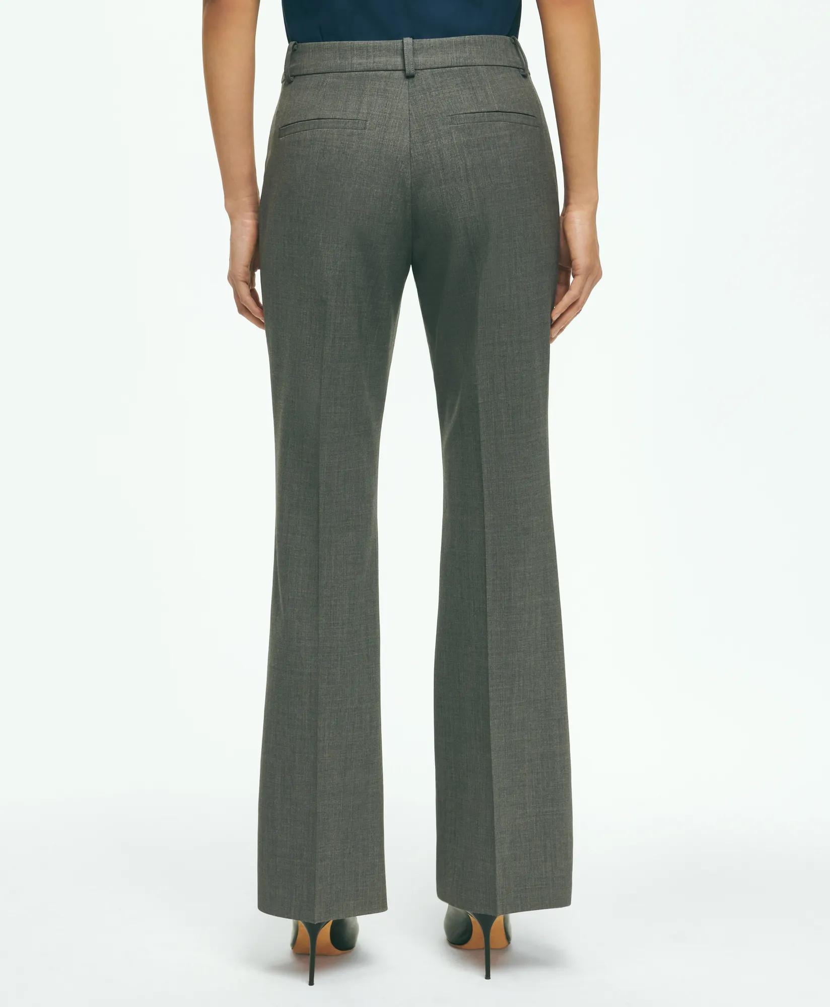 The Essential Stretch Wool Flare Leg Trousers