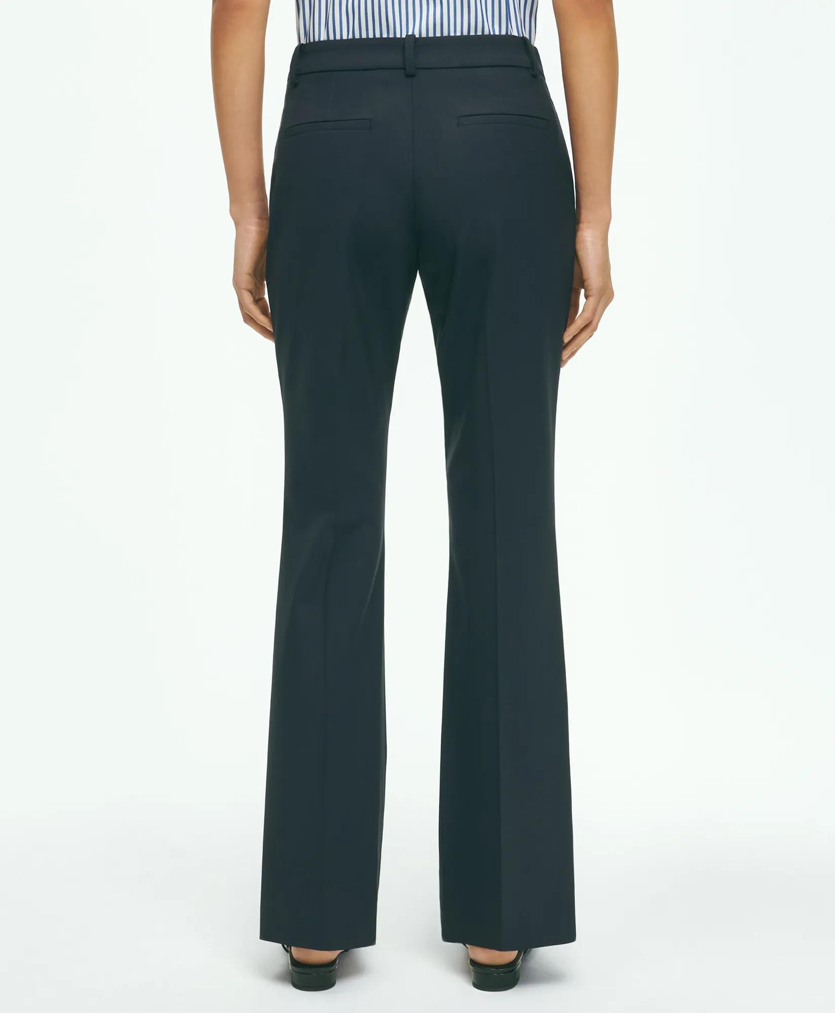 The Essential Stretch Wool Flare Leg Trousers