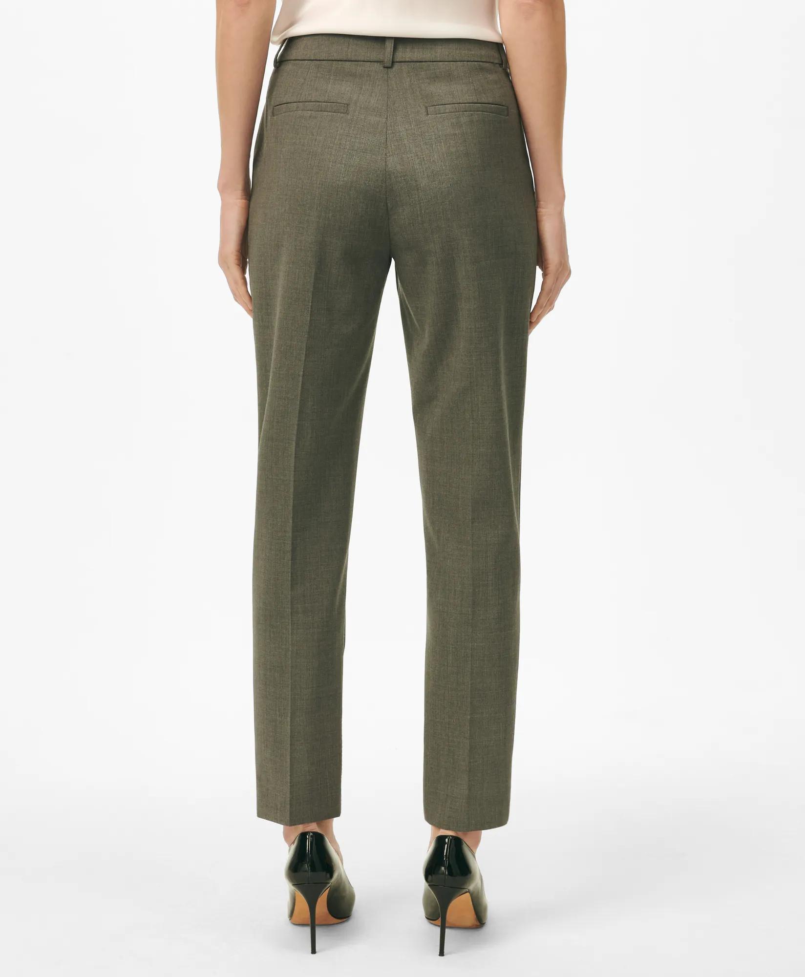 The Essential Stretch Wool Slim Crop Pants - Dark Grey
