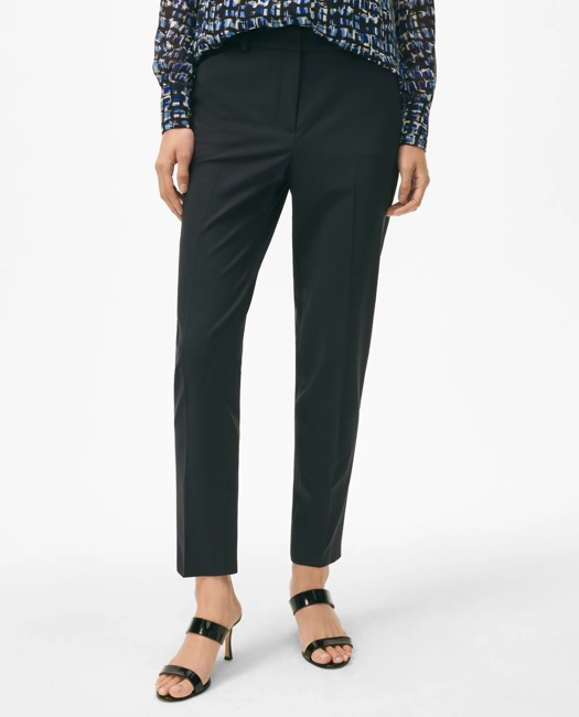 The Essentials Stretch Wool Slim Crop Pants