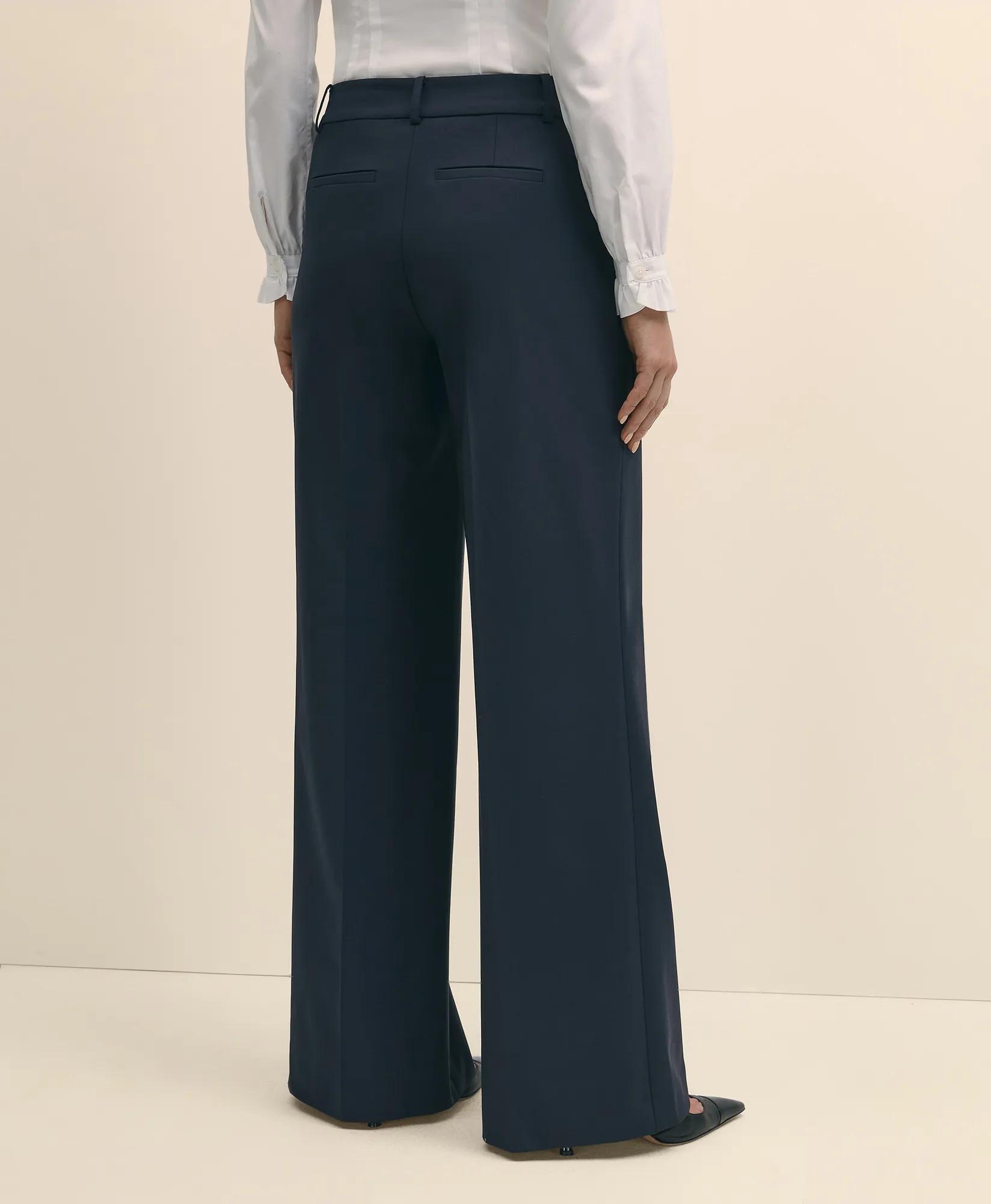The Essentials Wide-Leg Trousers in Wool Blend