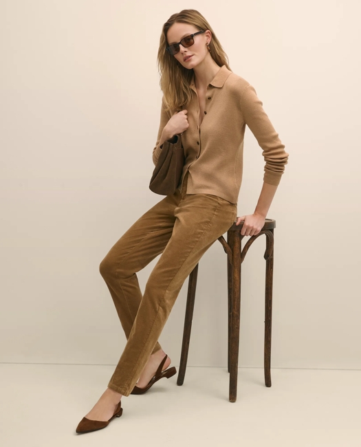 Five-Pocket Corduroy Pants - Camel