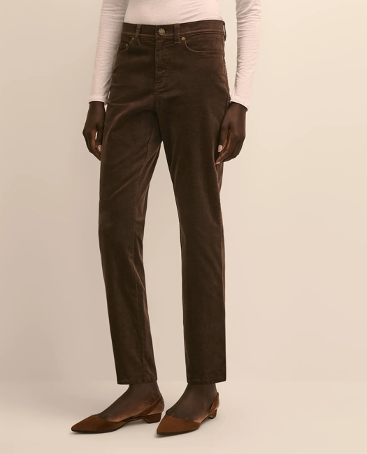 Five-Pocket Corduroy Pants - Dark Brown
