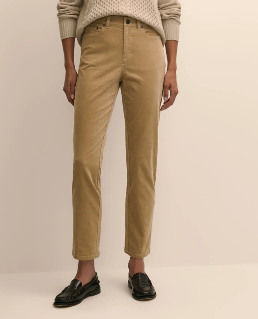 Five-Pocket Corduroy Pants - Light Beige