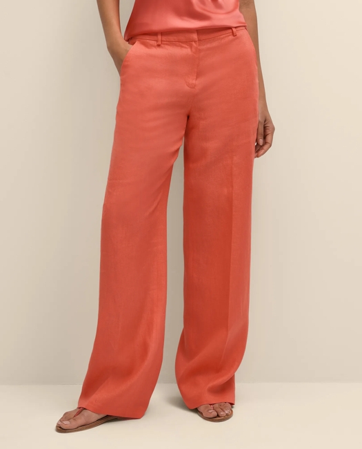 Linen Wide Leg Trousers