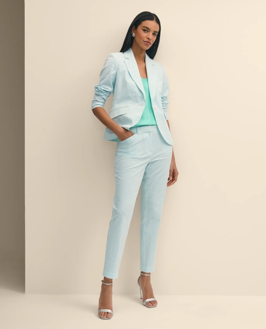 Seersucker Slim Fit Pants