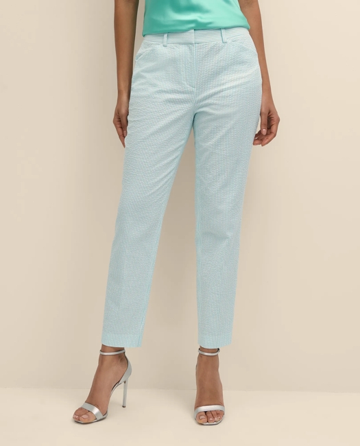 Seersucker Slim Fit Pants