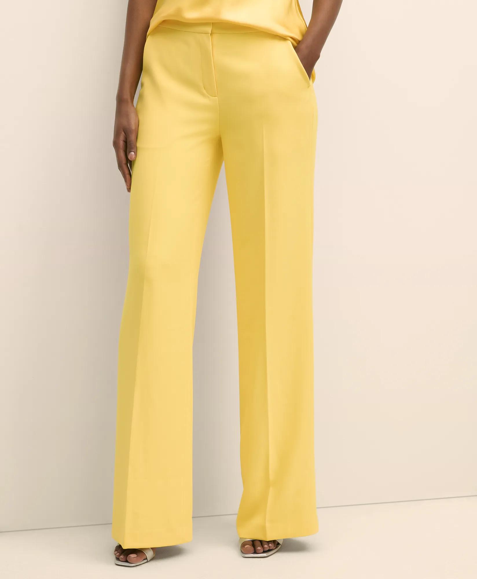 Fine Twill Wide-Leg Trousers