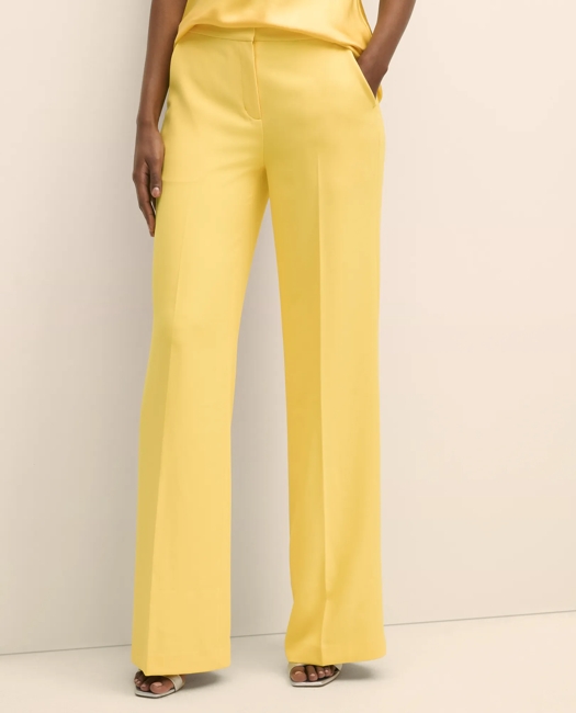 Fine Twill Wide-Leg Trousers