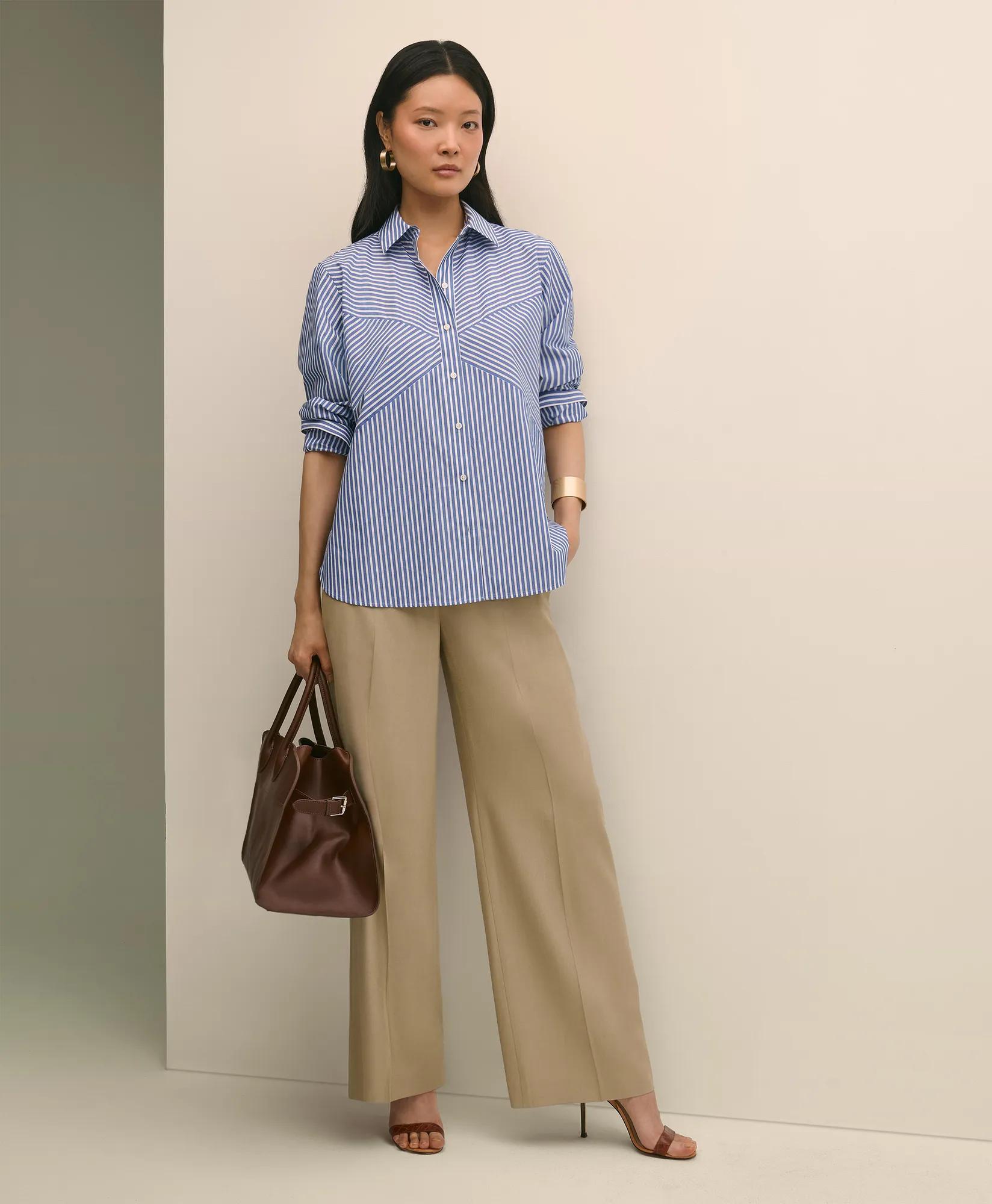 Wool-Blend Wide-Leg Pants