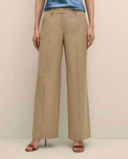 Wool-Blend Wide-Leg Pants