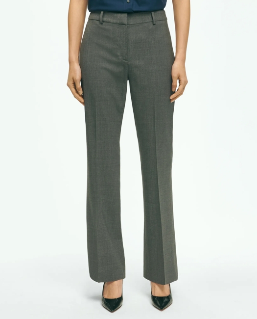 The Essentials Stretch Wool Flare Leg Trousers