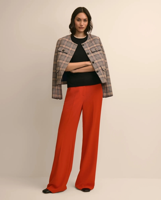 Fine Crepe Wide-Leg Pant
