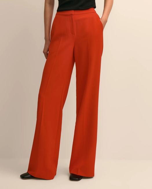 Fine Crepe Wide-Leg Pant