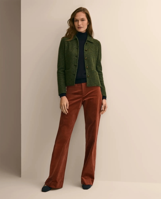 Cotton Blend Corduroy Flare Pants