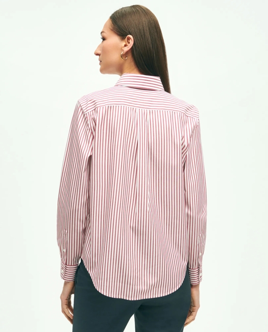 Classic Fit Stretch Supima Cotton Non-Iron Bengal Stripe Dress Shirt