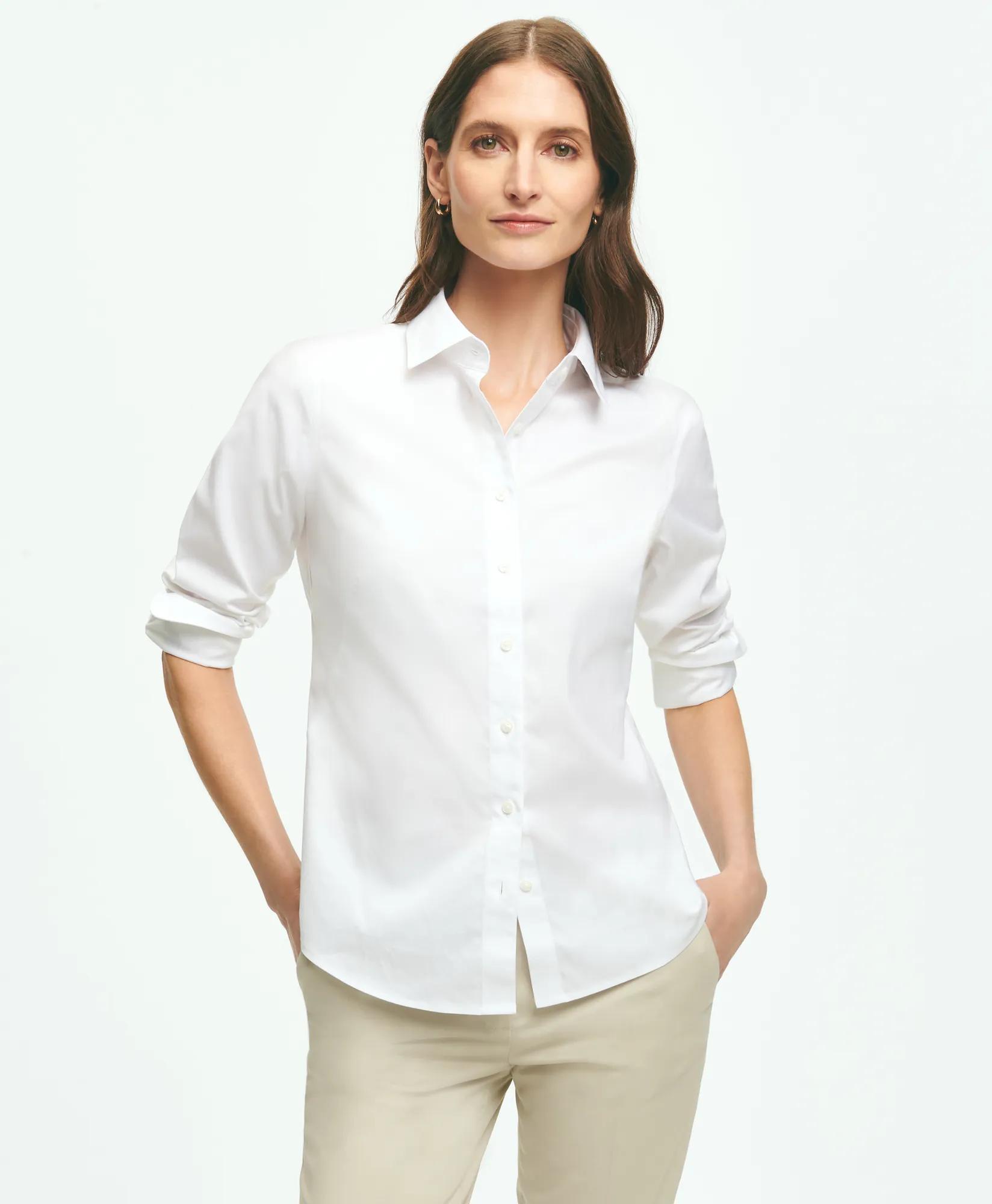 Fitted Non-Iron Stretch Supima Cotton Dress Shirt
