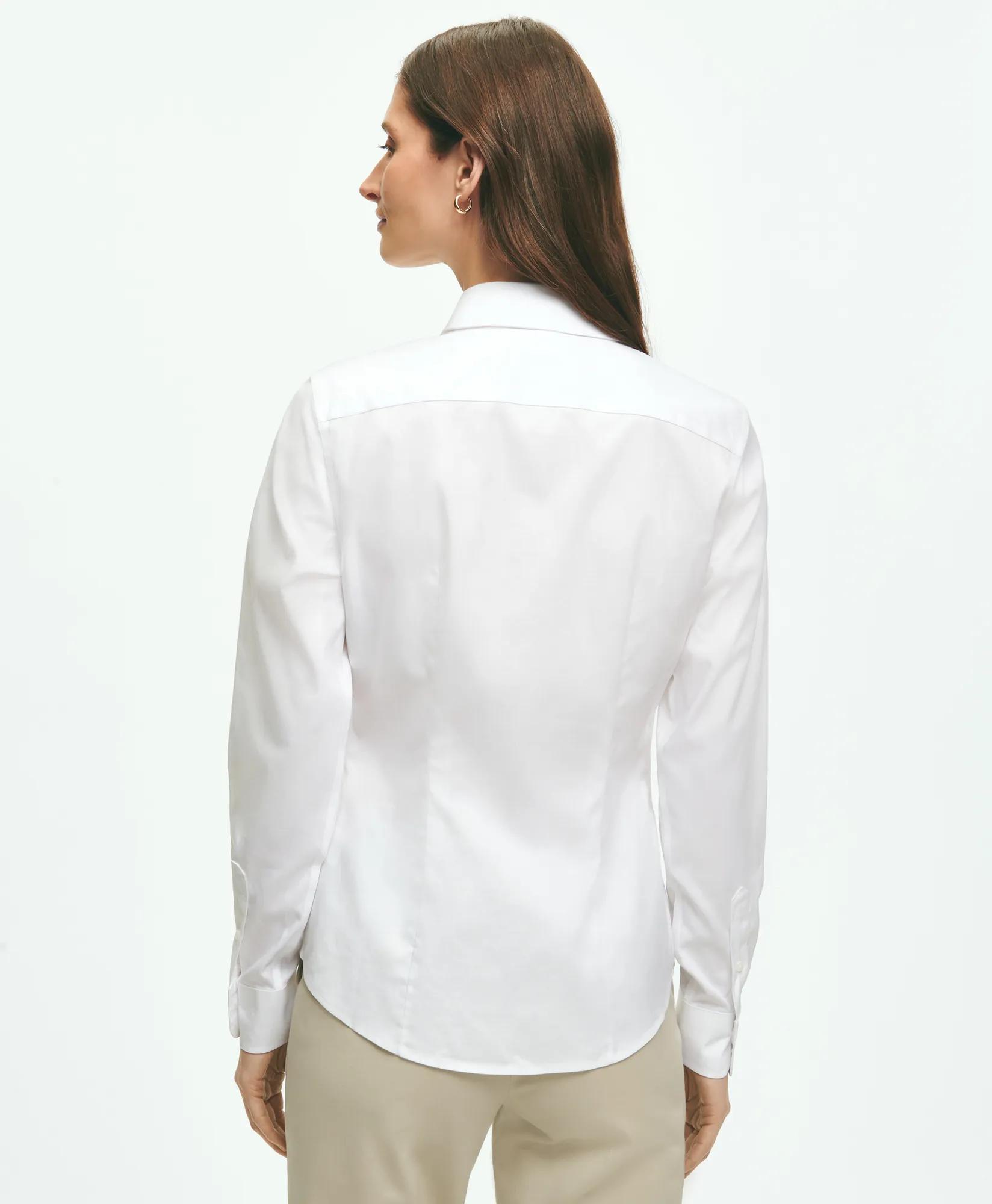 Fitted Non-Iron Stretch Supima Cotton Dress Shirt