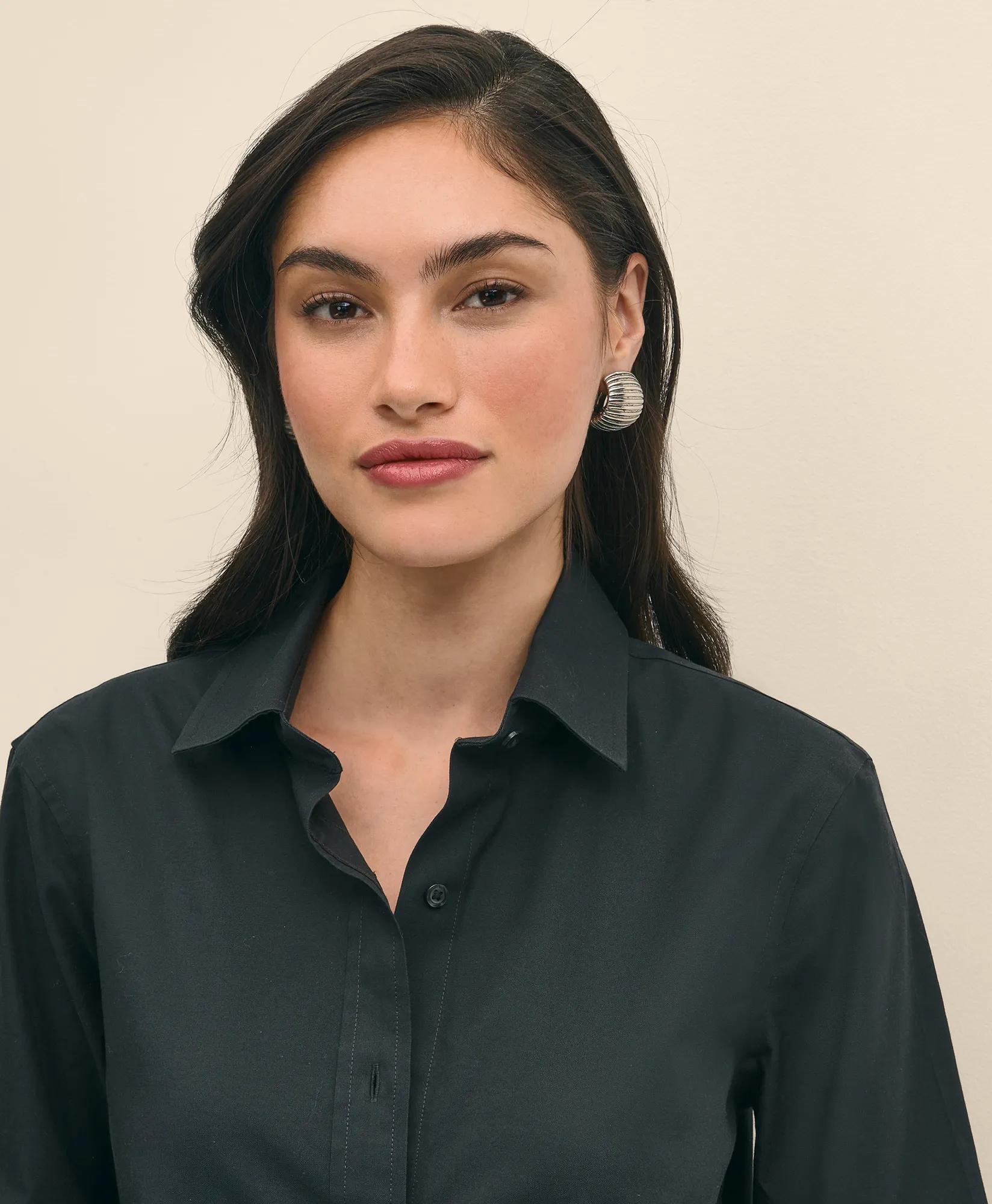 Classic-Fit Non-Iron Stretch Supima Cotton Dress Shirt