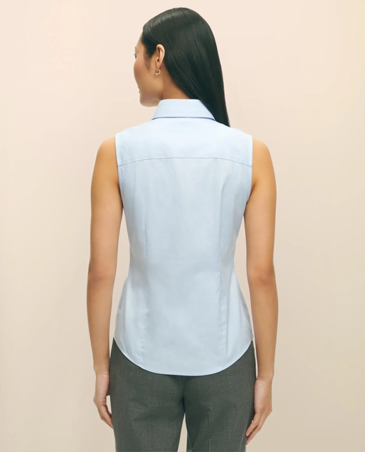 Fitted Non-Iron Stretch Supima Cotton Sleeveless Dress Shirt