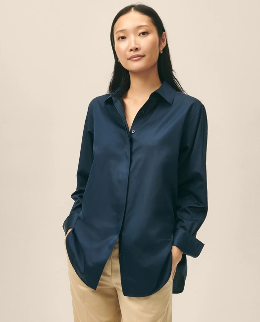 Relaxed Shirt in Supima Cotton Sateen