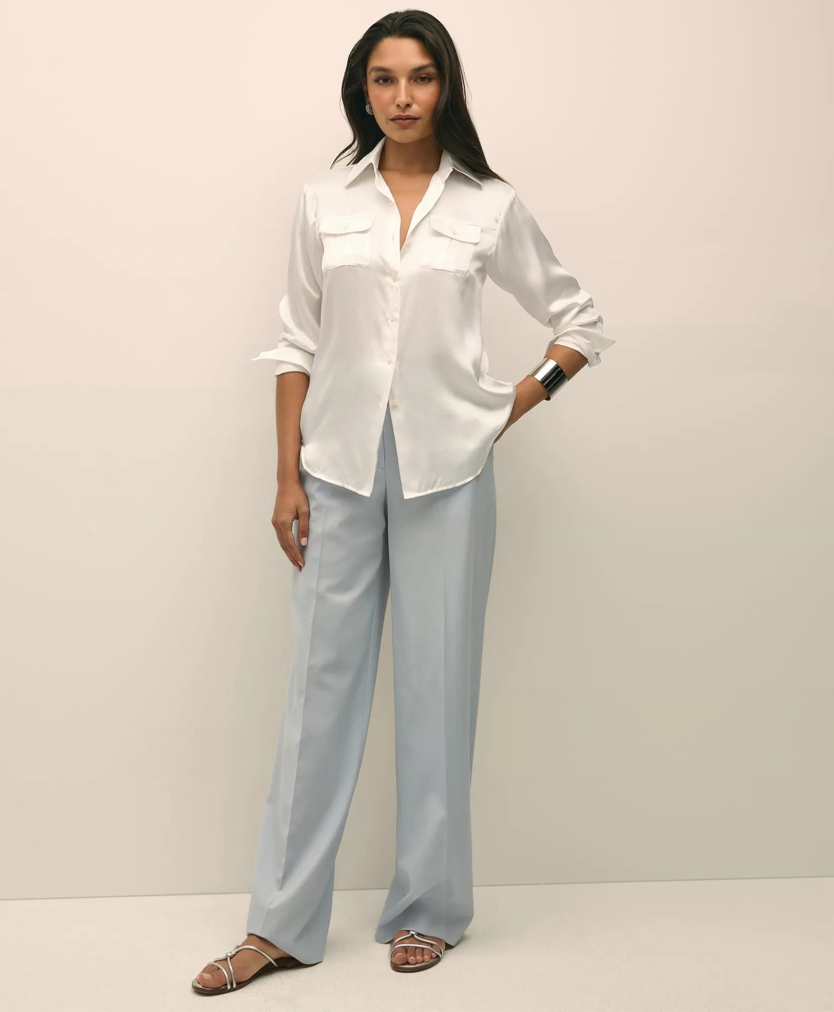 Relaxed Utility Blouse in Washable Silk