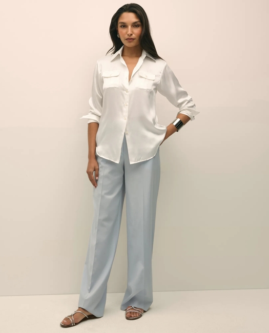 Relaxed Utility Blouse in Washable Silk