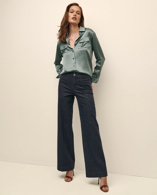 Relaxed Utility Blouse in Washable Silk