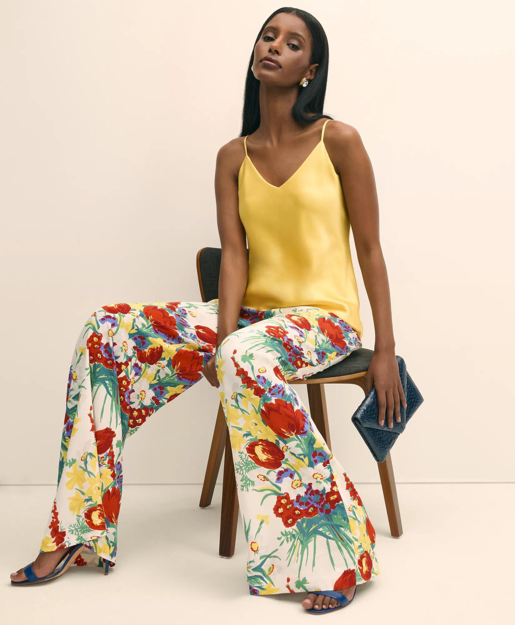 V-Neck Camisole in Washable Silk Charmeuse