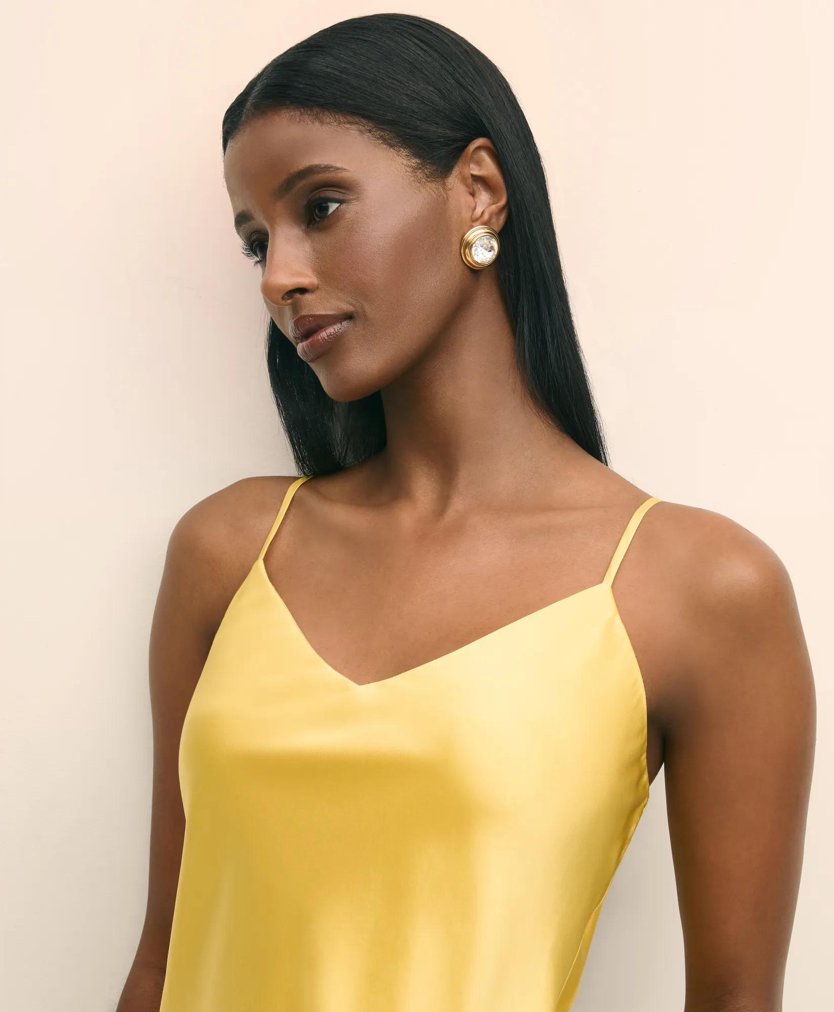 V-Neck Camisole in Washable Silk Charmeuse
