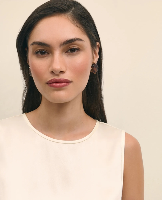 Sleeveless Shell in Washable Silk
