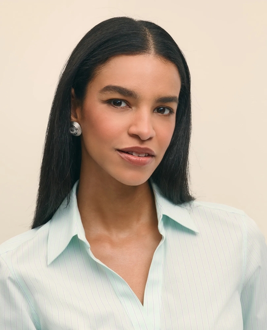Fitted Non-Iron Stretch Supima Cotton Dress Shirt
