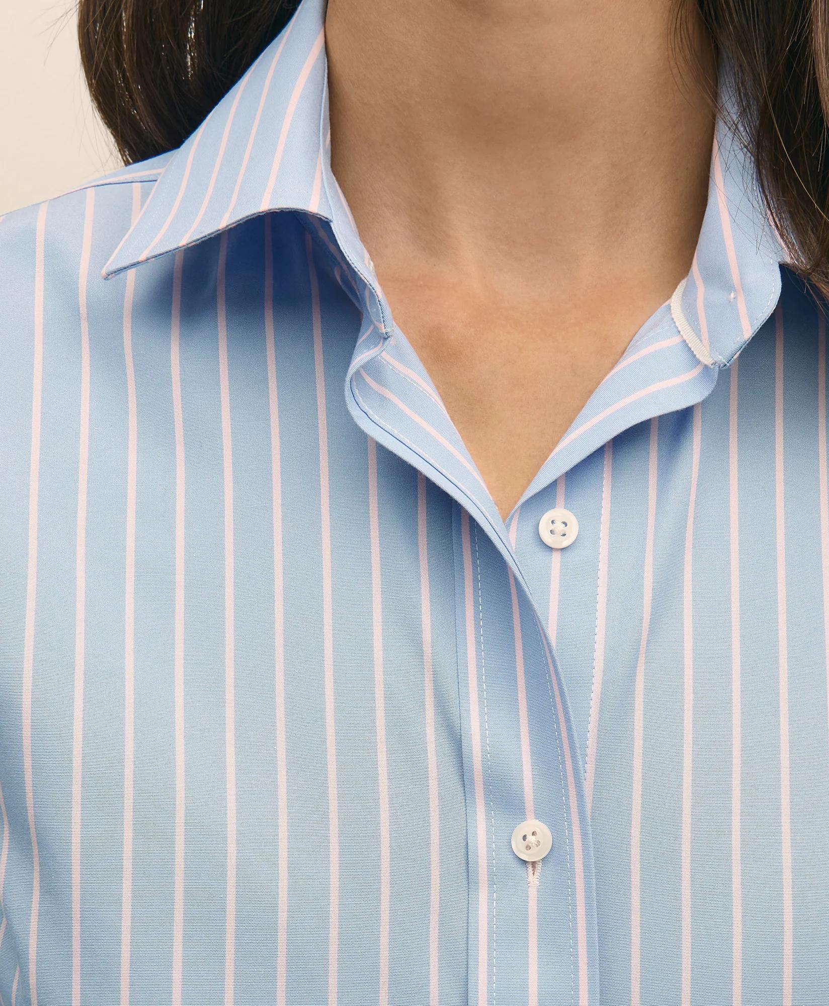Classic Fit Non-Iron Supima Cotton-Blend Striped Shirt