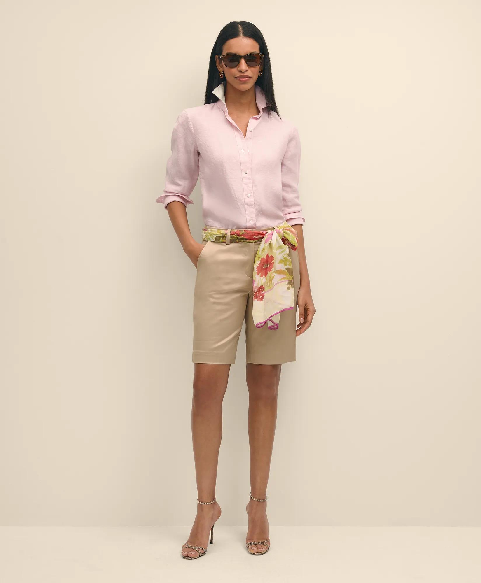 Classic Fit Irish Linen Shirt - Pink
