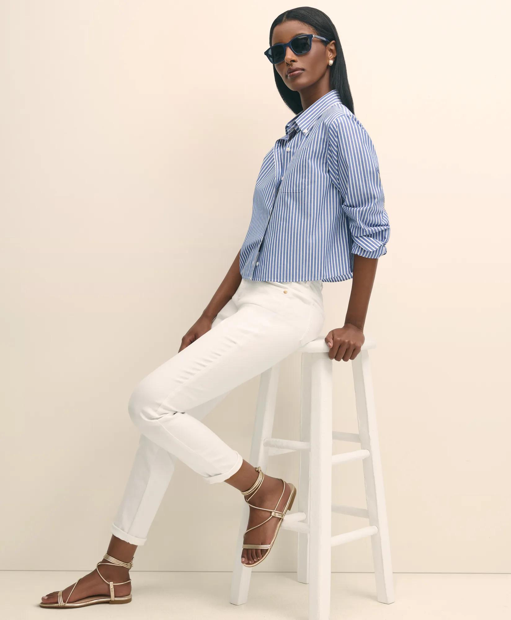 The Cropped Button-Down Shirt