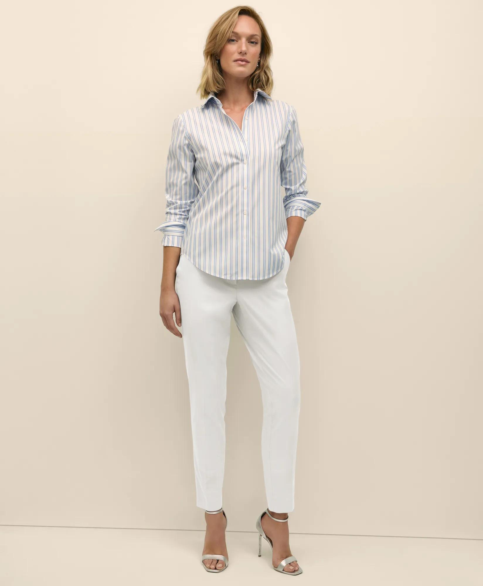 Classic Fit Non-Iron Supima Cotton-Blend Striped Shirt