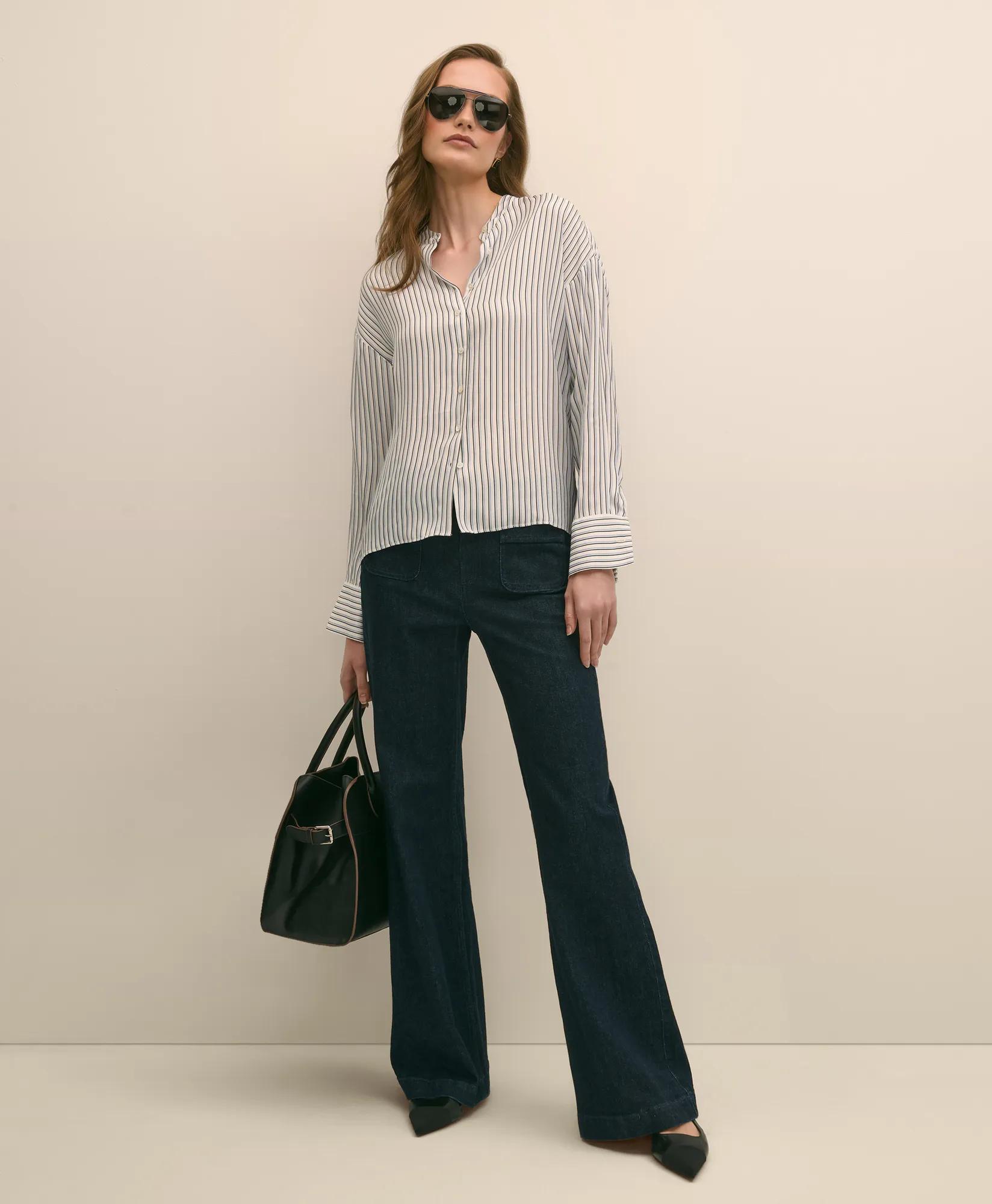 Drapey Thin Stripe Shirt